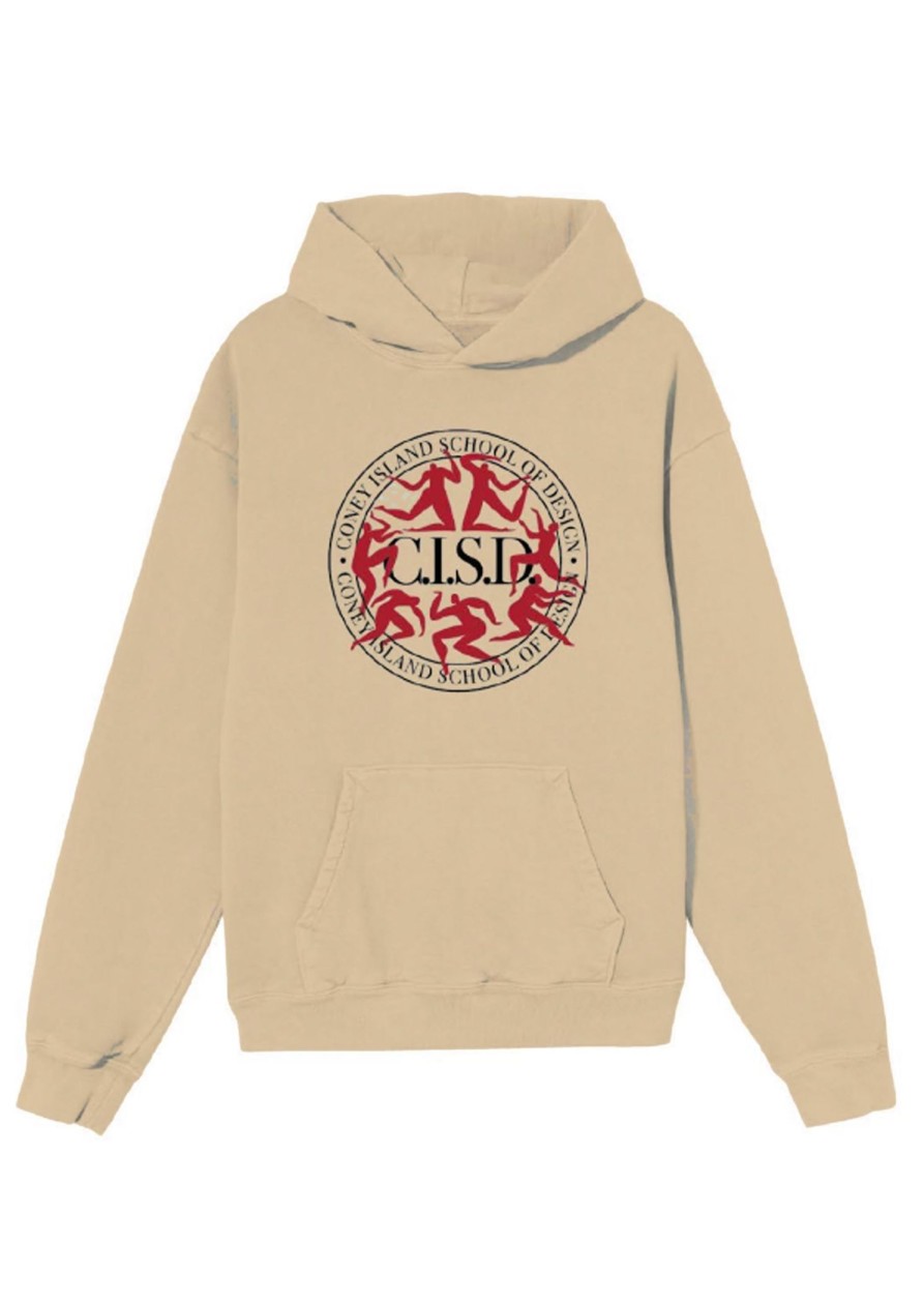 Men Coney Island Picnic | Coney Island School Of Design Pullover Hoodie Almond