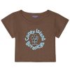 Women Coney Island Picnic | Coney Island Botanicals Cropped Baby Tee Brown