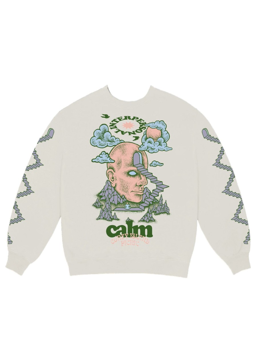 Women Coney Island Picnic | Interpersonal Calm Graphic Sweatshirt Almond Milk