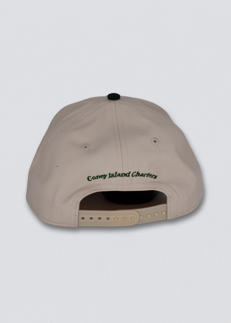 Men Coney Island Picnic | Sky Ranch Snapback Hat Cream/Dark Green