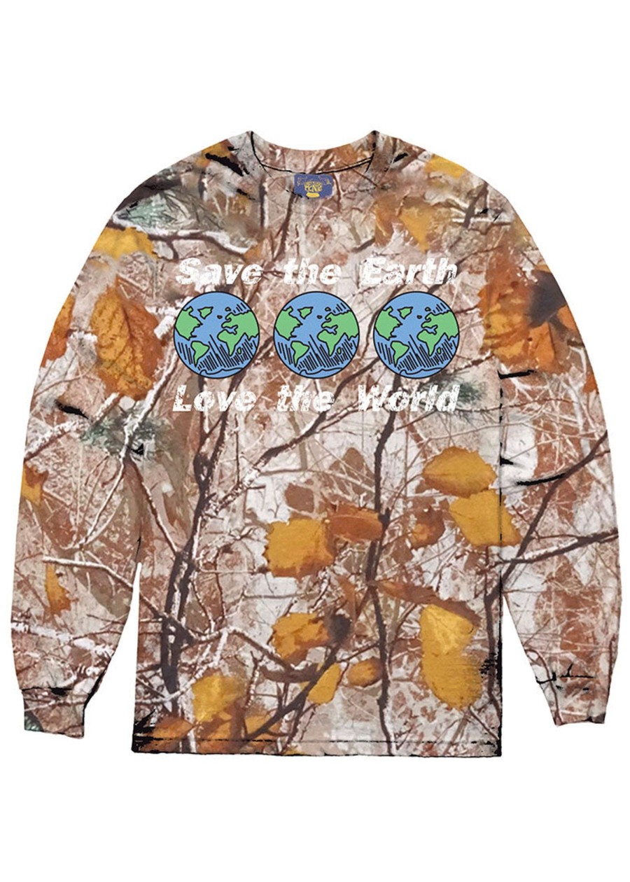 Women Coney Island Picnic | Save The Earth Long Sleeve Tee Camo