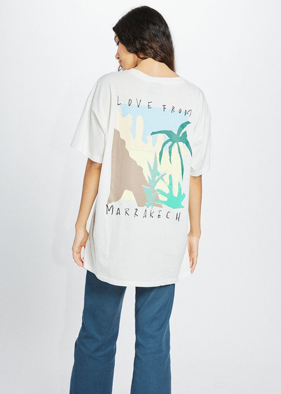 Women Coney Island Picnic | Love From Marrakech Graphic Tee White