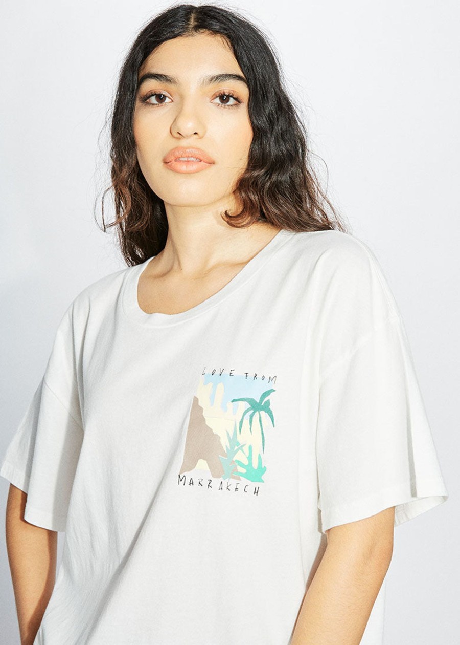 Women Coney Island Picnic | Love From Marrakech Graphic Tee White