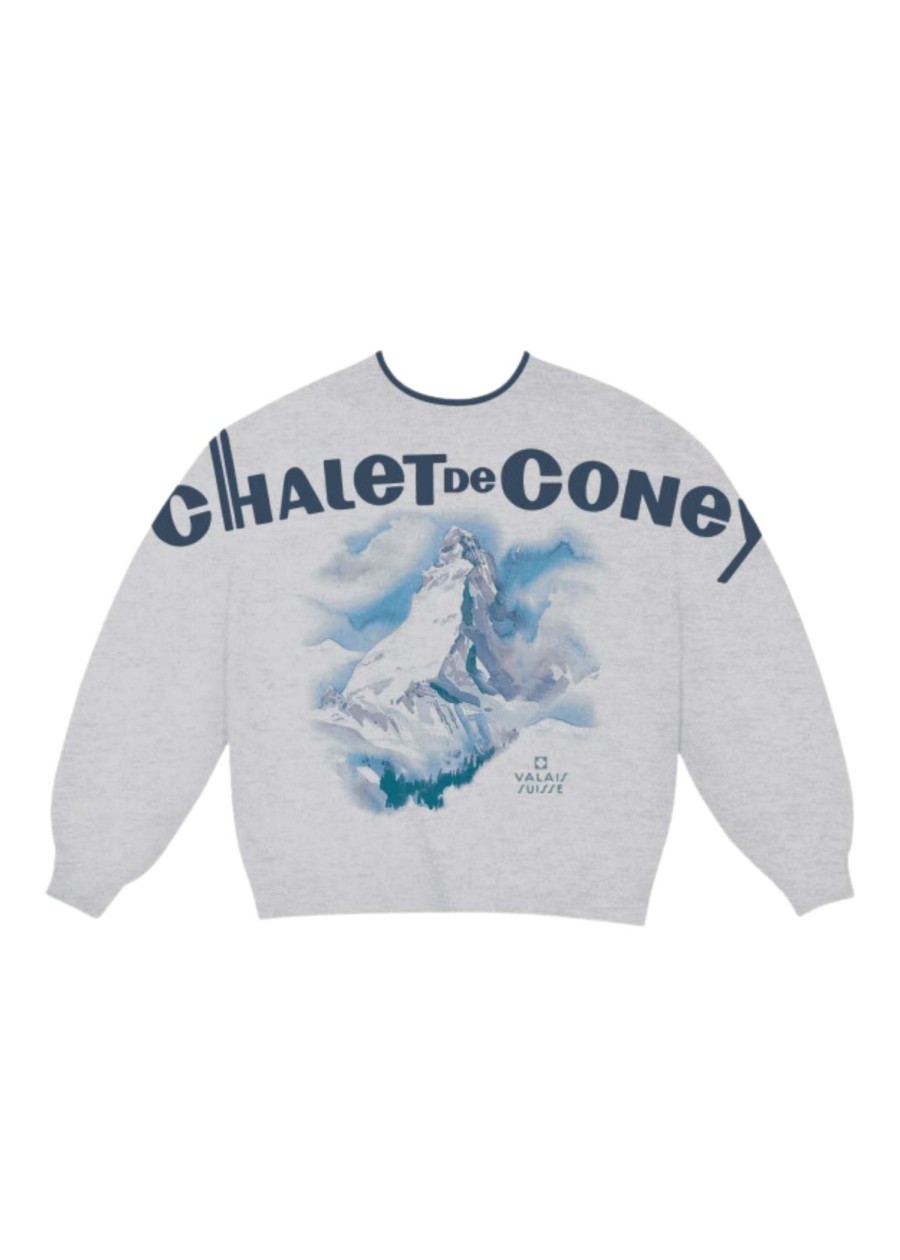 Men Coney Island Picnic | Chalet De Coney Graphic Sweatshirt Light Heather Gray