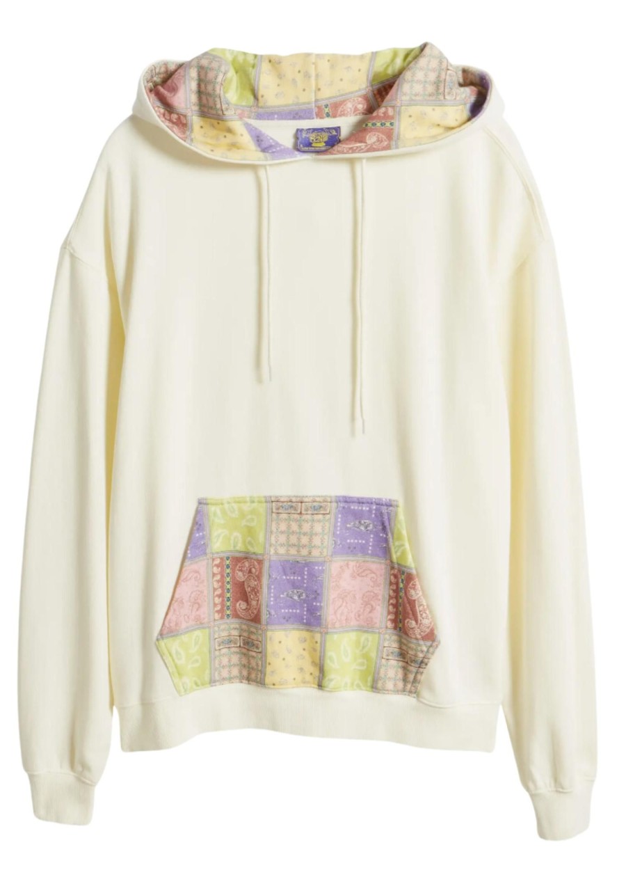 Women Coney Island Picnic | Patchwork Colorblock Hoodie Coconut Milk