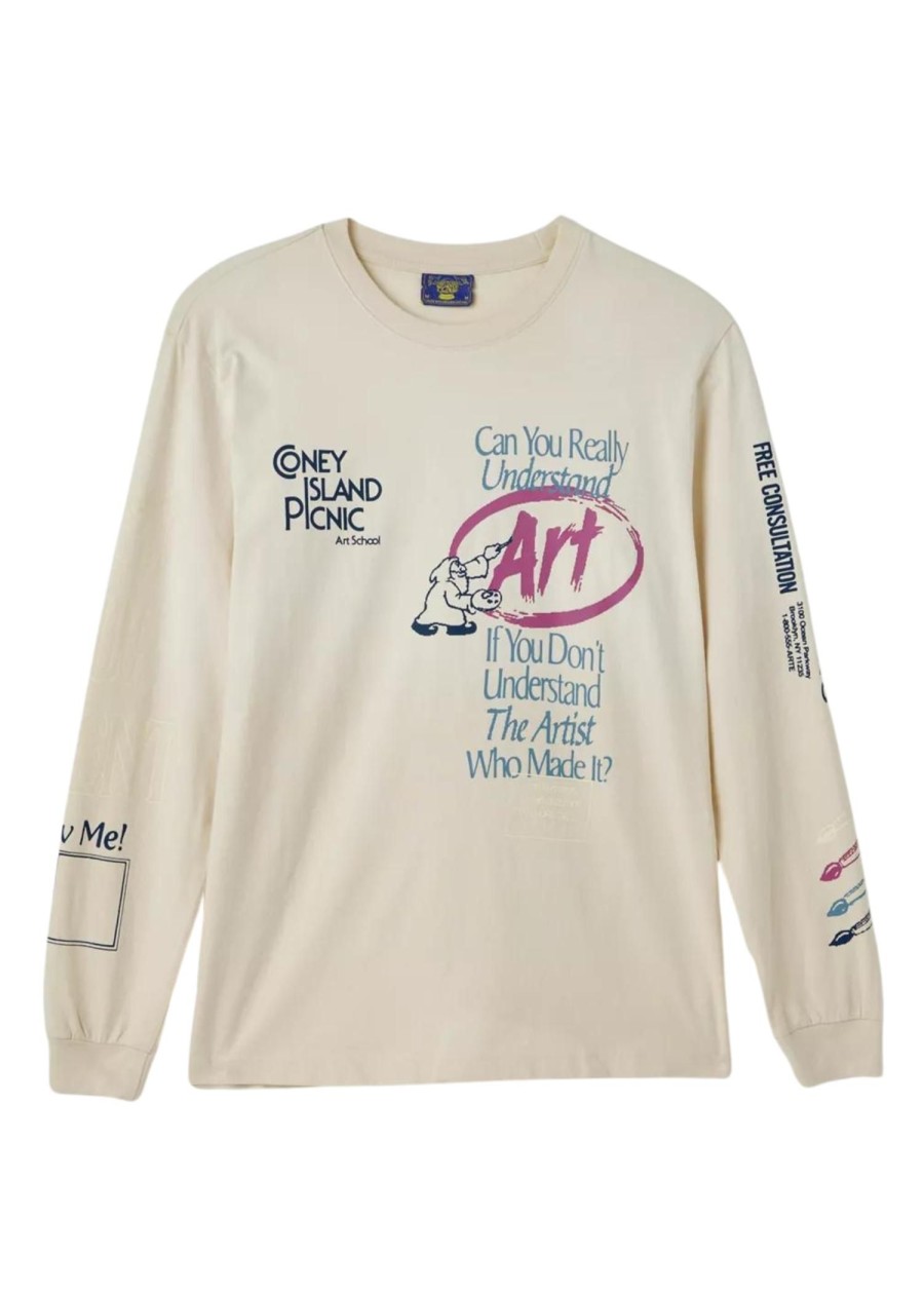 Men Coney Island Picnic | Art School Long Sleeve Tee Coconut Milk