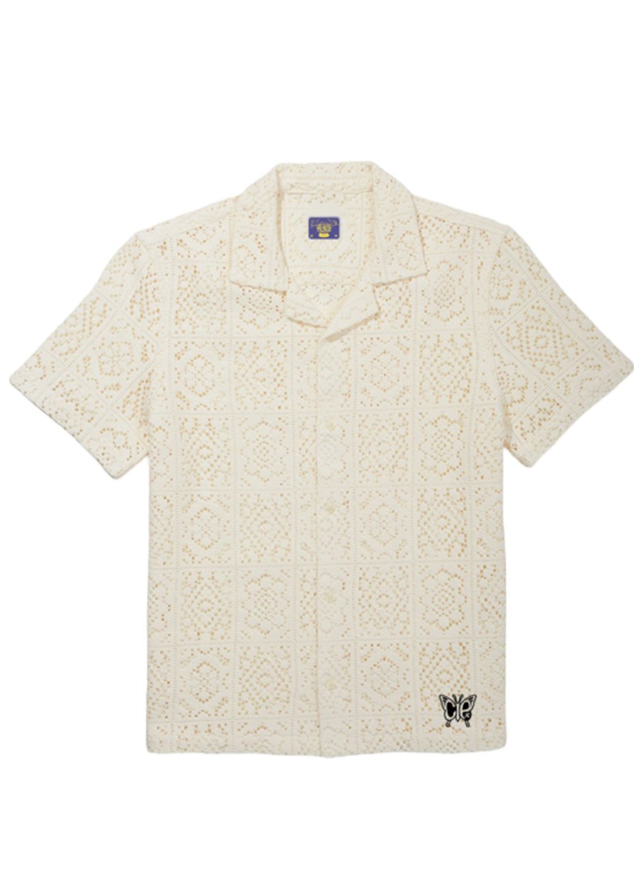 Men Coney Island Picnic | Cip Butterfly Crochet Camp Shirt