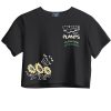 Women Coney Island Picnic | Music For Plants Cropped Boxy Tee Black