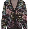 Men Coney Island Picnic | Passport Jacquard Cardigan Black