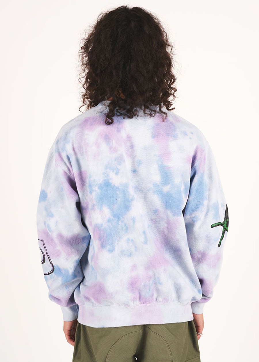 Men Coney Island Picnic | This Is Your World Puff Print Sweatshirt Td Blue/Purple