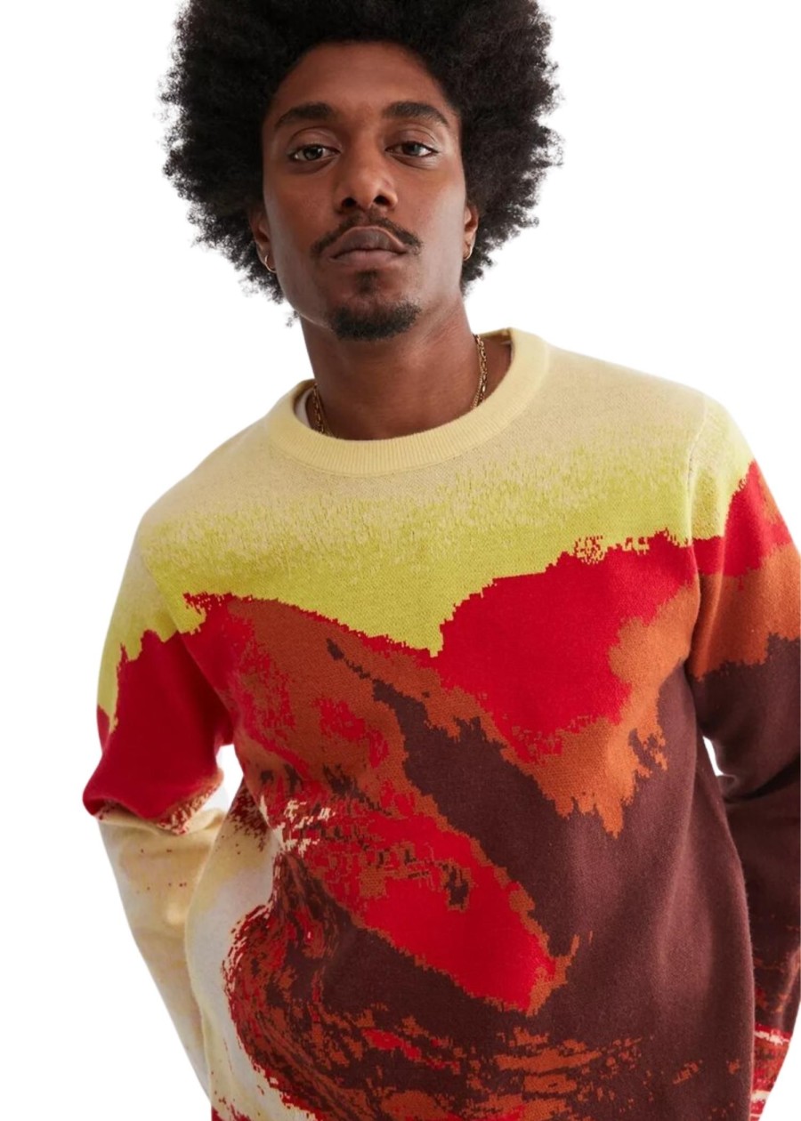 Men Coney Island Picnic | Rogue Wave Crew Knit Sweater Multi