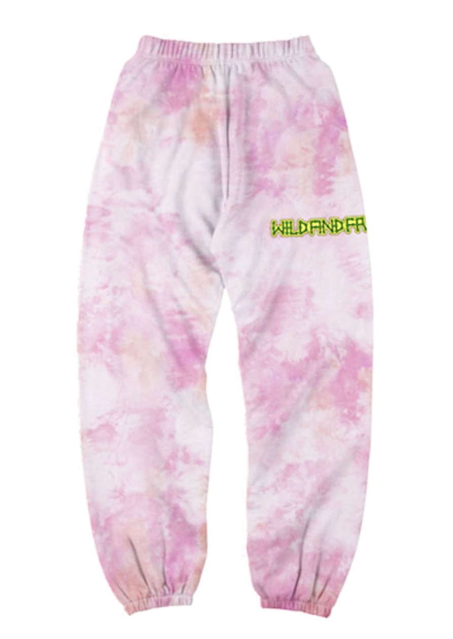 Men Coney Island Picnic | Wild And Free Graphic Sweatpants Tie Dye Pink