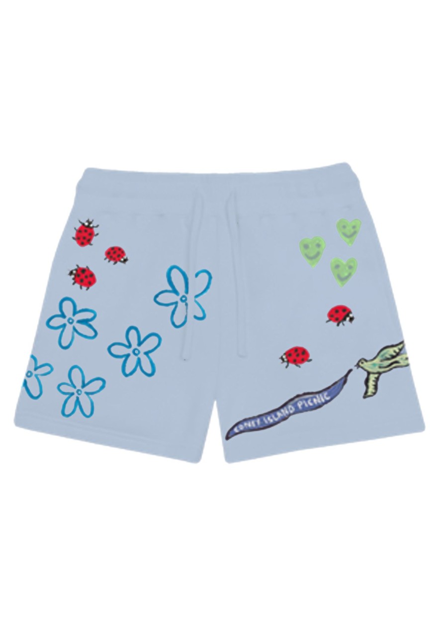 Women Coney Island Picnic | Summer Break Doodle Graphic Sweat Shorts