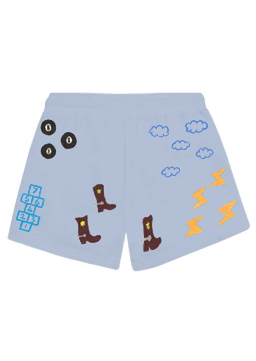 Women Coney Island Picnic | Summer Break Doodle Graphic Sweat Shorts