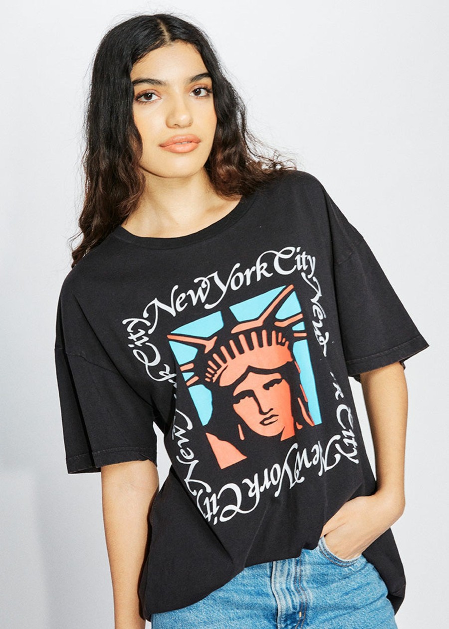 Women Coney Island Picnic | New York City Short Sleeve Tee Black