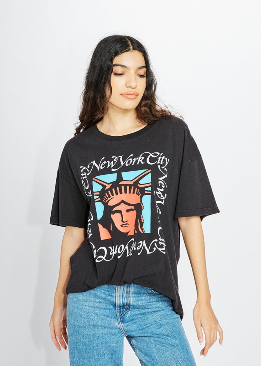 Women Coney Island Picnic | New York City Short Sleeve Tee Black