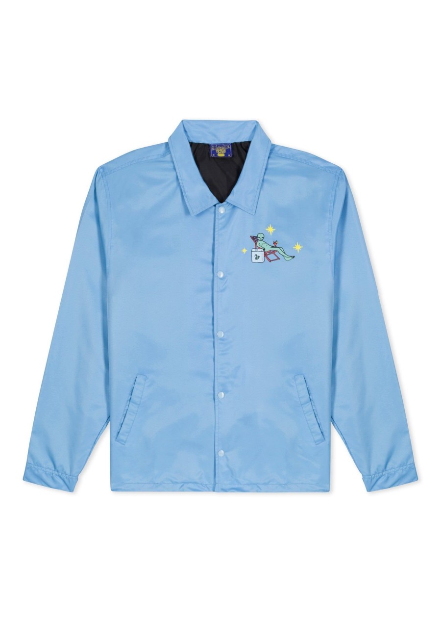 Men Coney Island Picnic | Cosmic Vacation Nylon Jacket Blue