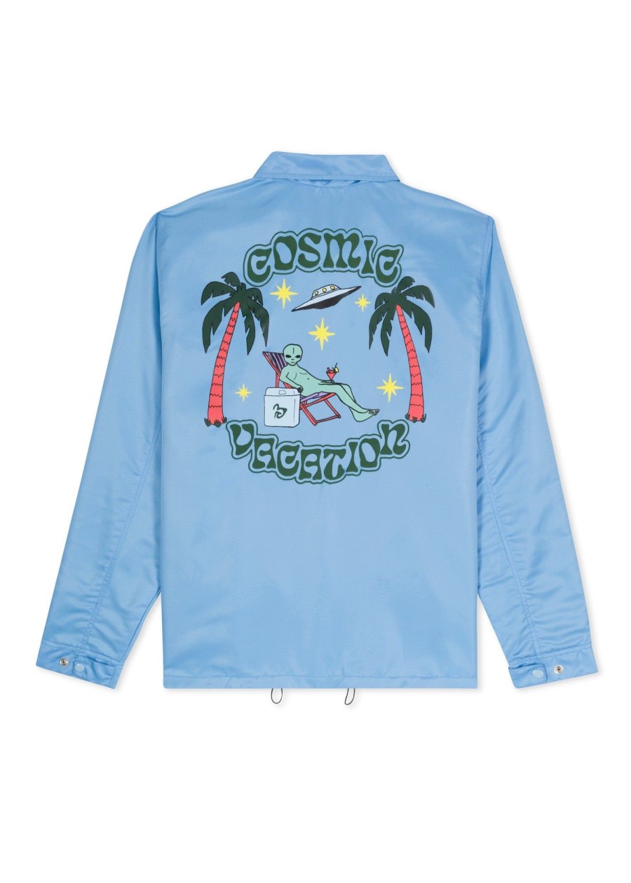 Men Coney Island Picnic | Cosmic Vacation Nylon Jacket Blue