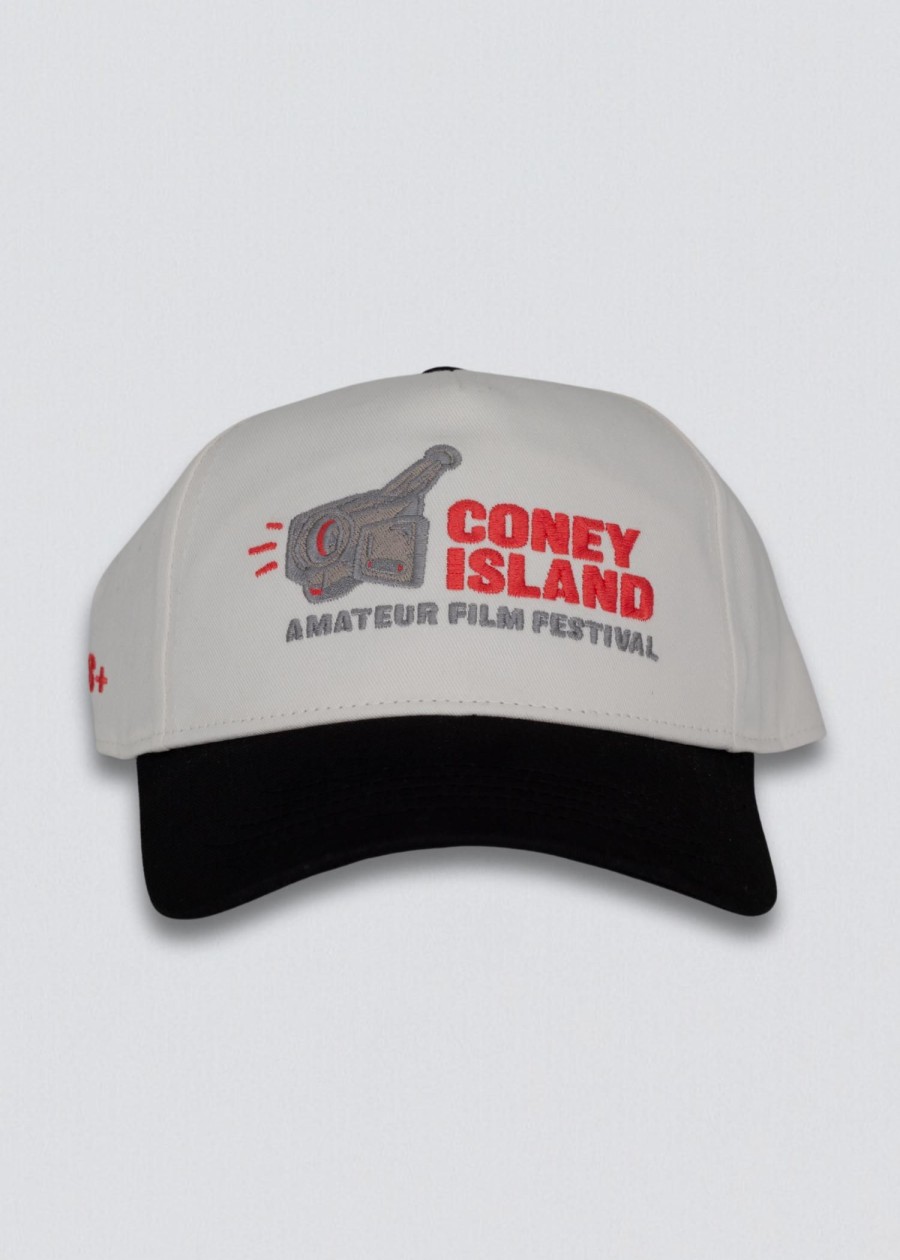 Men Coney Island Picnic | Film Festival Snapback Hat Off White/Black