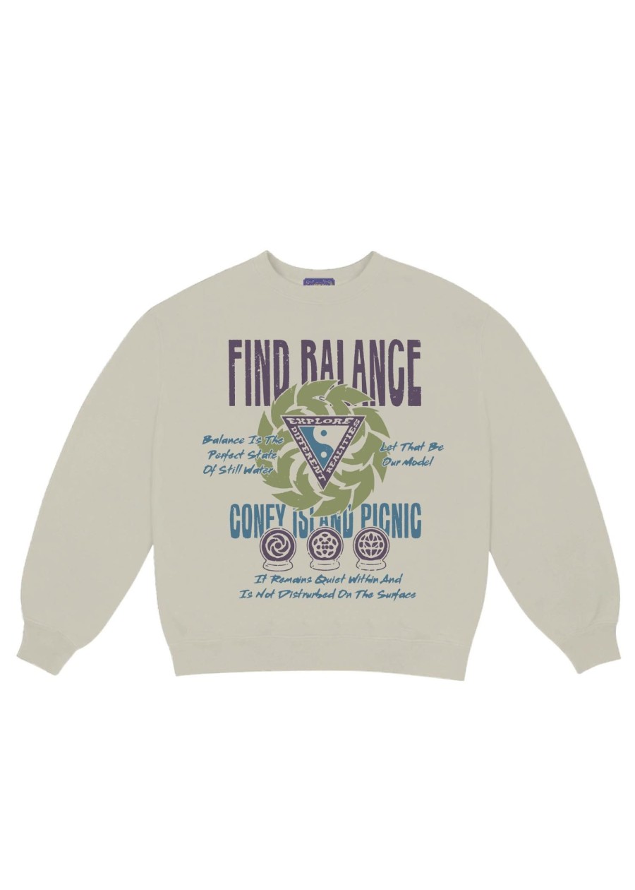 Women Coney Island Picnic | Find Balance Graphic Sweatshirt Almond Milk