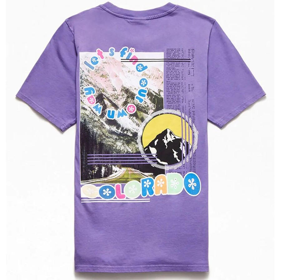 Men Coney Island Picnic | Colorado Graphic Short Sleeve Tee Purple