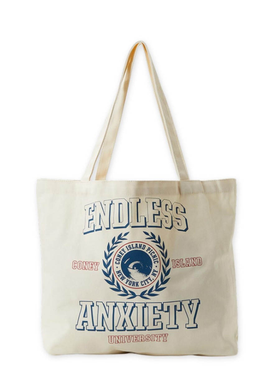 Accessories Coney Island Picnic | Endless Anxiety Tote Bag Beige