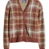 Women Coney Island Picnic | Highest Aspirations Plaid Fuzzy Cardigan Acorn Plaid