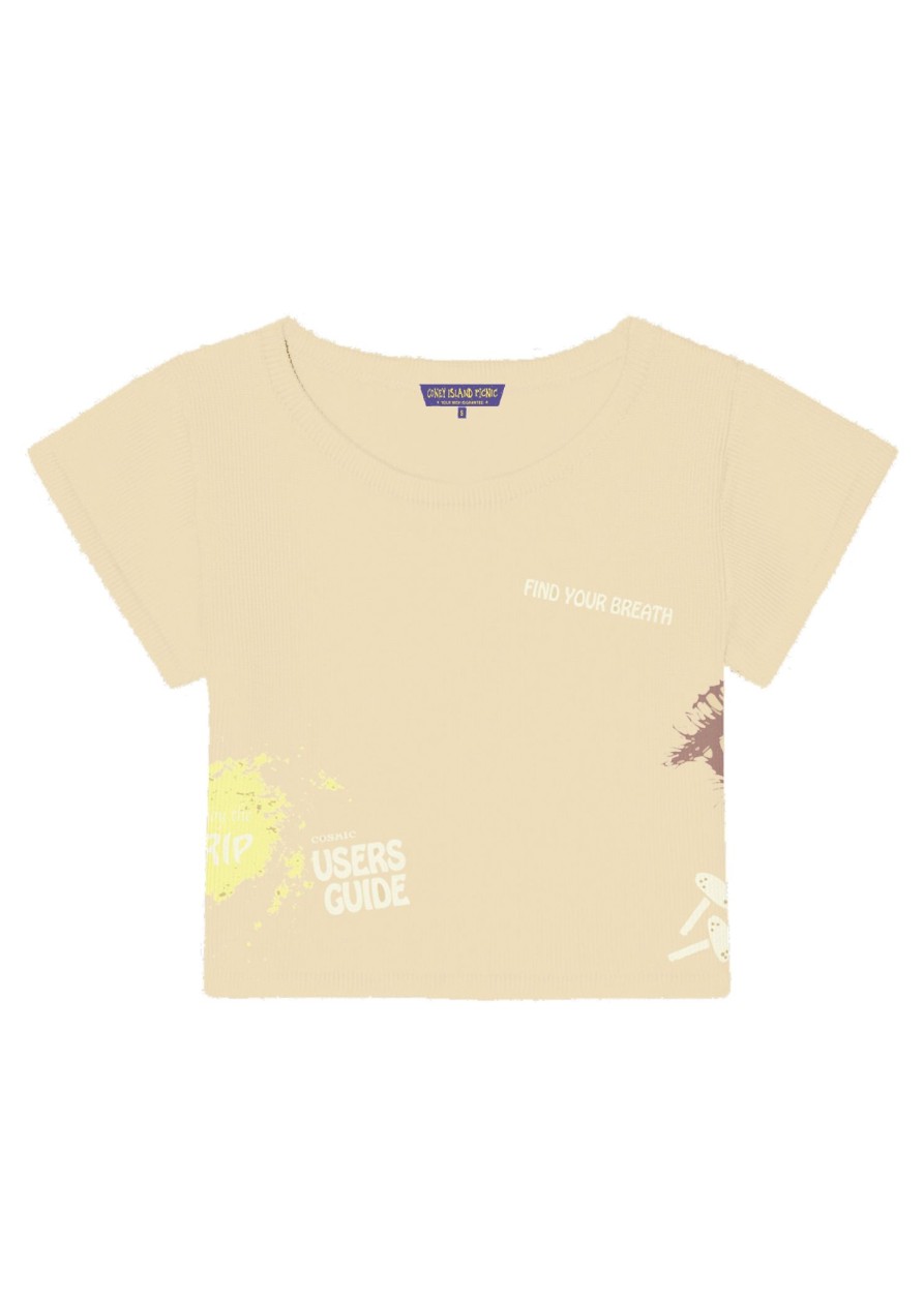 Women Coney Island Picnic | Users Guide Shrunken Baby Tee Beige