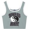 Women Coney Island Picnic | Tear Us Apart Ribbed Ringer Tank Top Hemlock Green