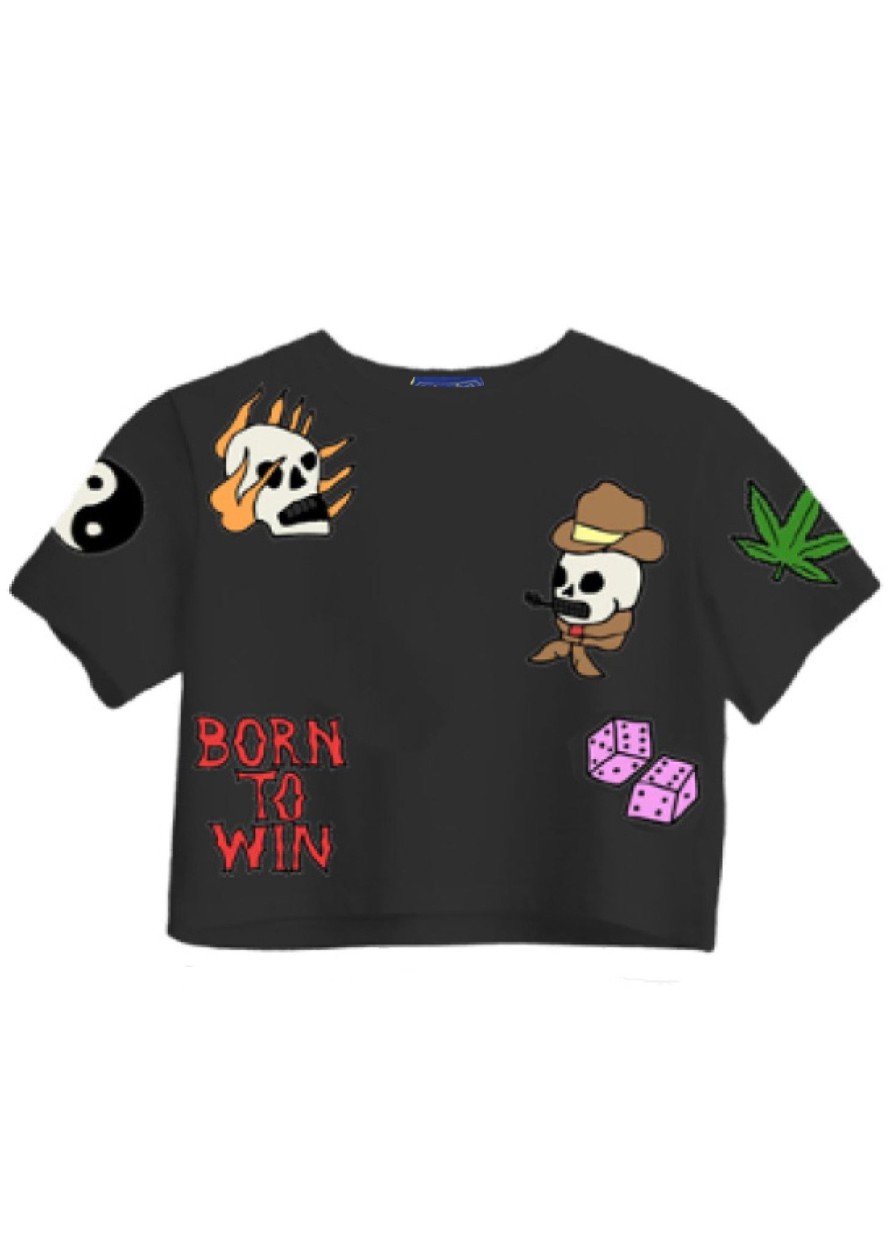 Women Coney Island Picnic | Born To Win Cropped Boxy Tee