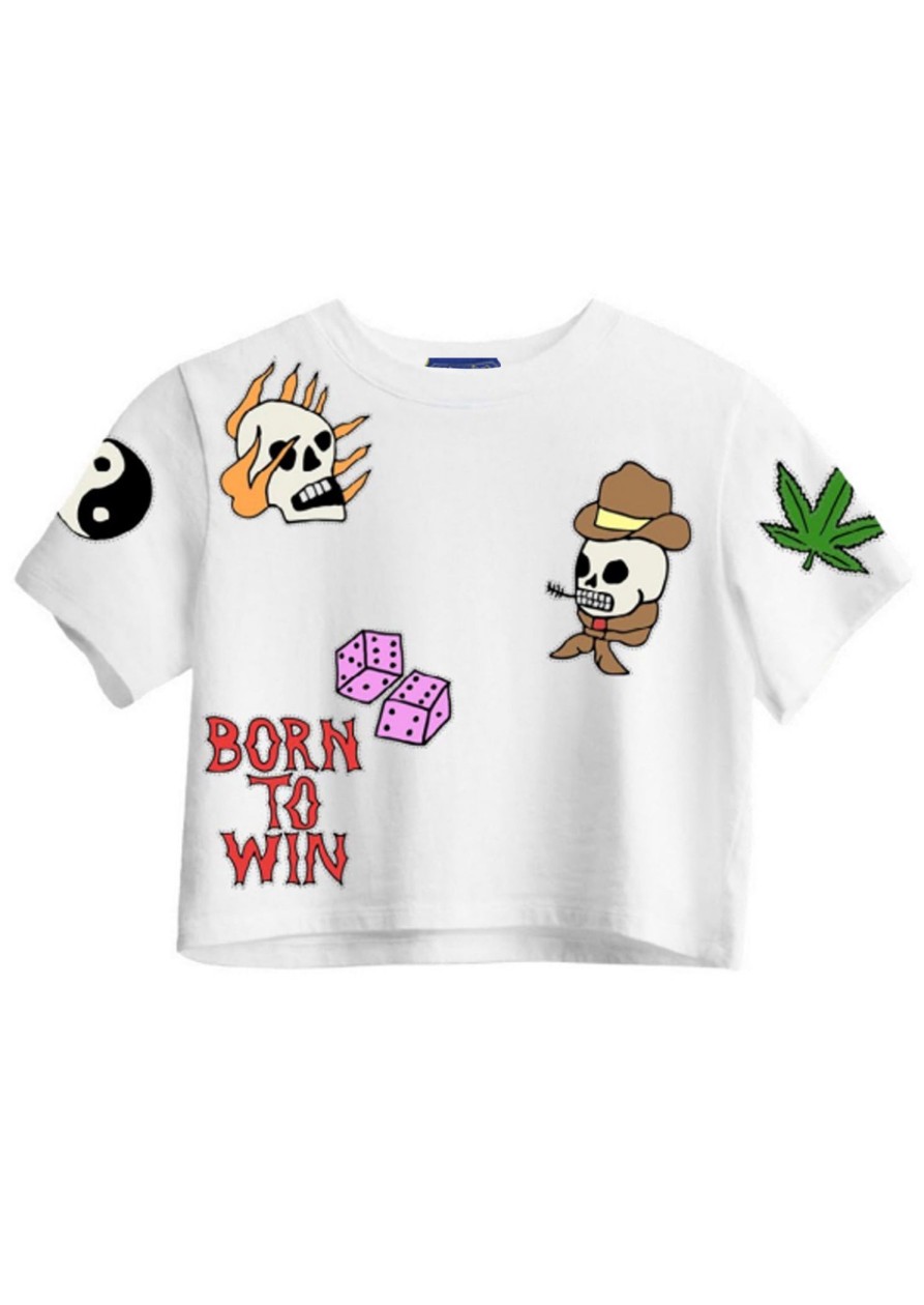 Women Coney Island Picnic | Born To Win Cropped Boxy Tee