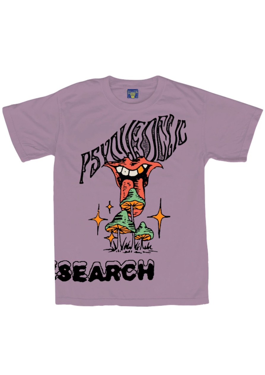 Women Coney Island Picnic | Psychedelic Research Graphic Short Sleeve Tee Lavender