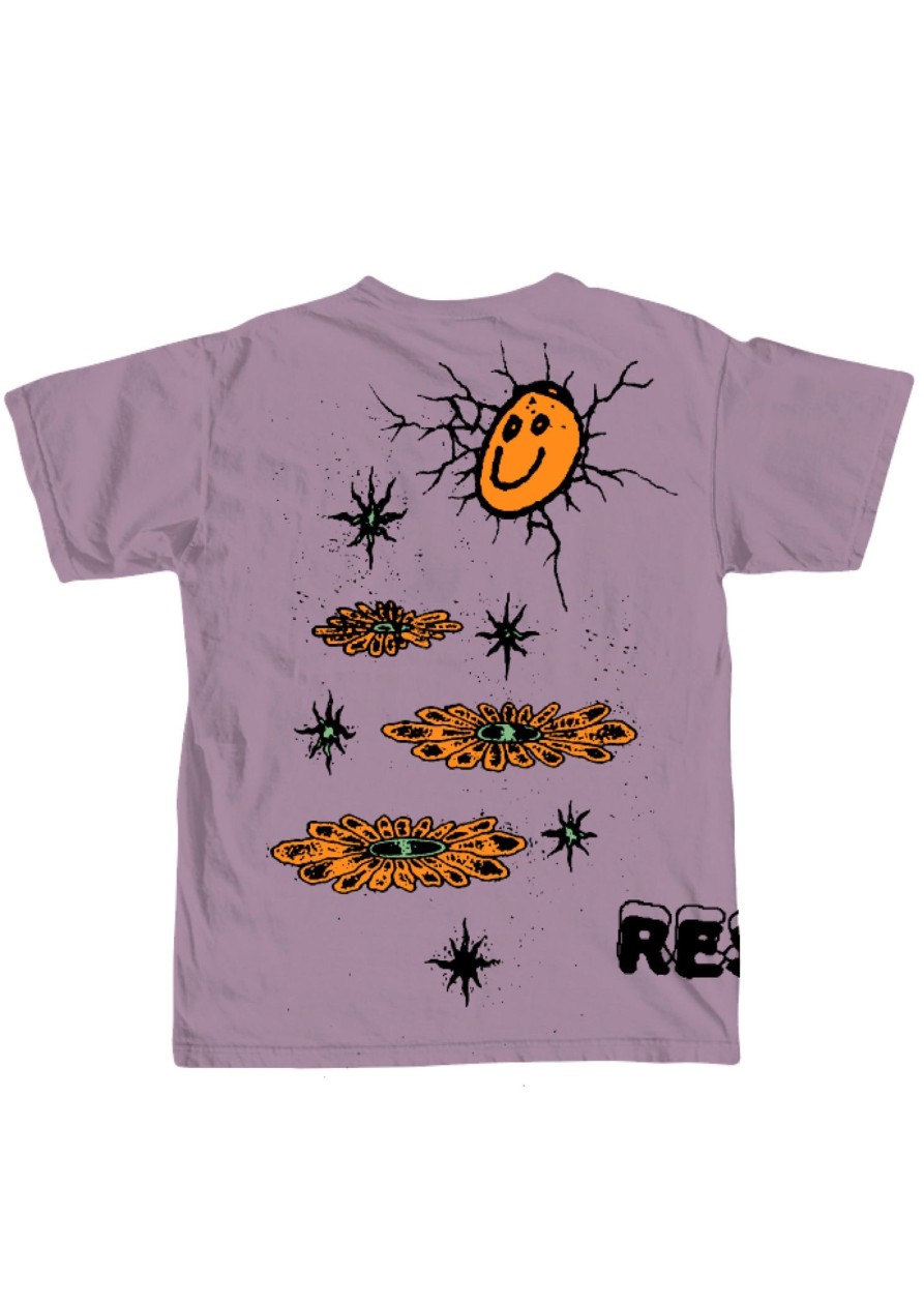 Women Coney Island Picnic | Psychedelic Research Graphic Short Sleeve Tee Lavender