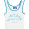 Women Coney Island Picnic | Montauk Tennis Club Ringer Tank Top White/Teal