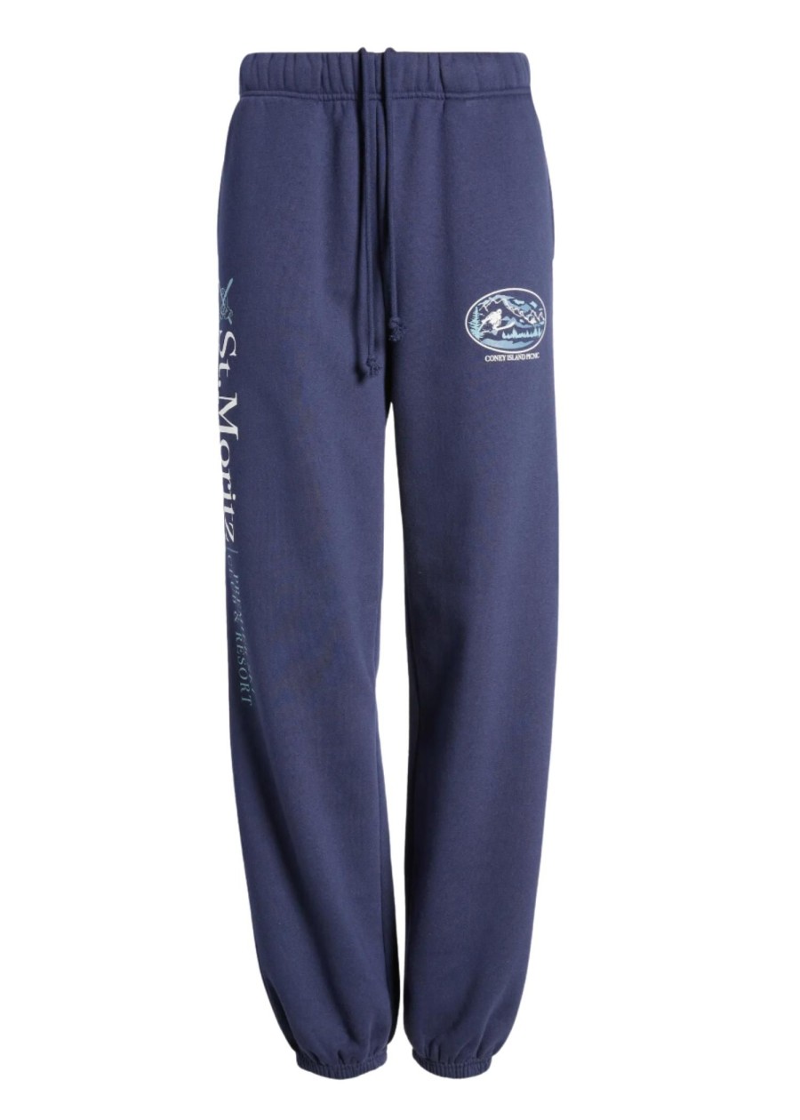 Women Coney Island Picnic | St. Moritz Graphic Sweatpants Navy Blue