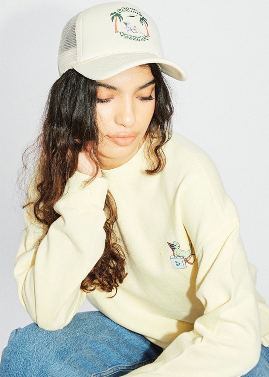 Women Coney Island Picnic | Cosmic Vacation Sweatshirt Yellow