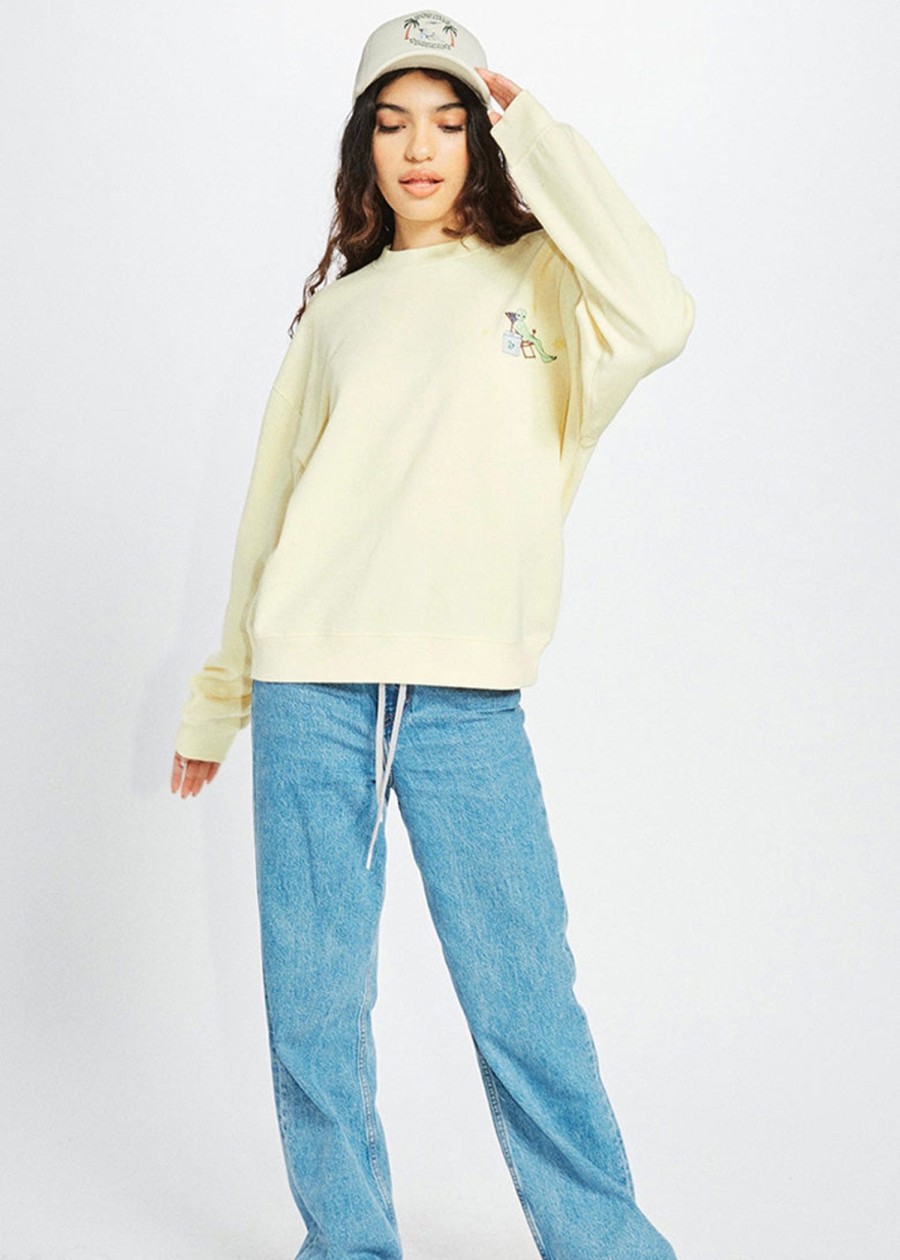 Women Coney Island Picnic | Cosmic Vacation Sweatshirt Yellow