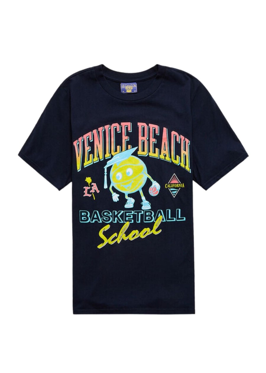 Men Coney Island Picnic | Venice Basketball Short Sleeve Tee Navy