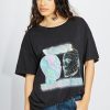 Women Coney Island Picnic | Lost Frequency Graphic Short Sleeve Tee Black