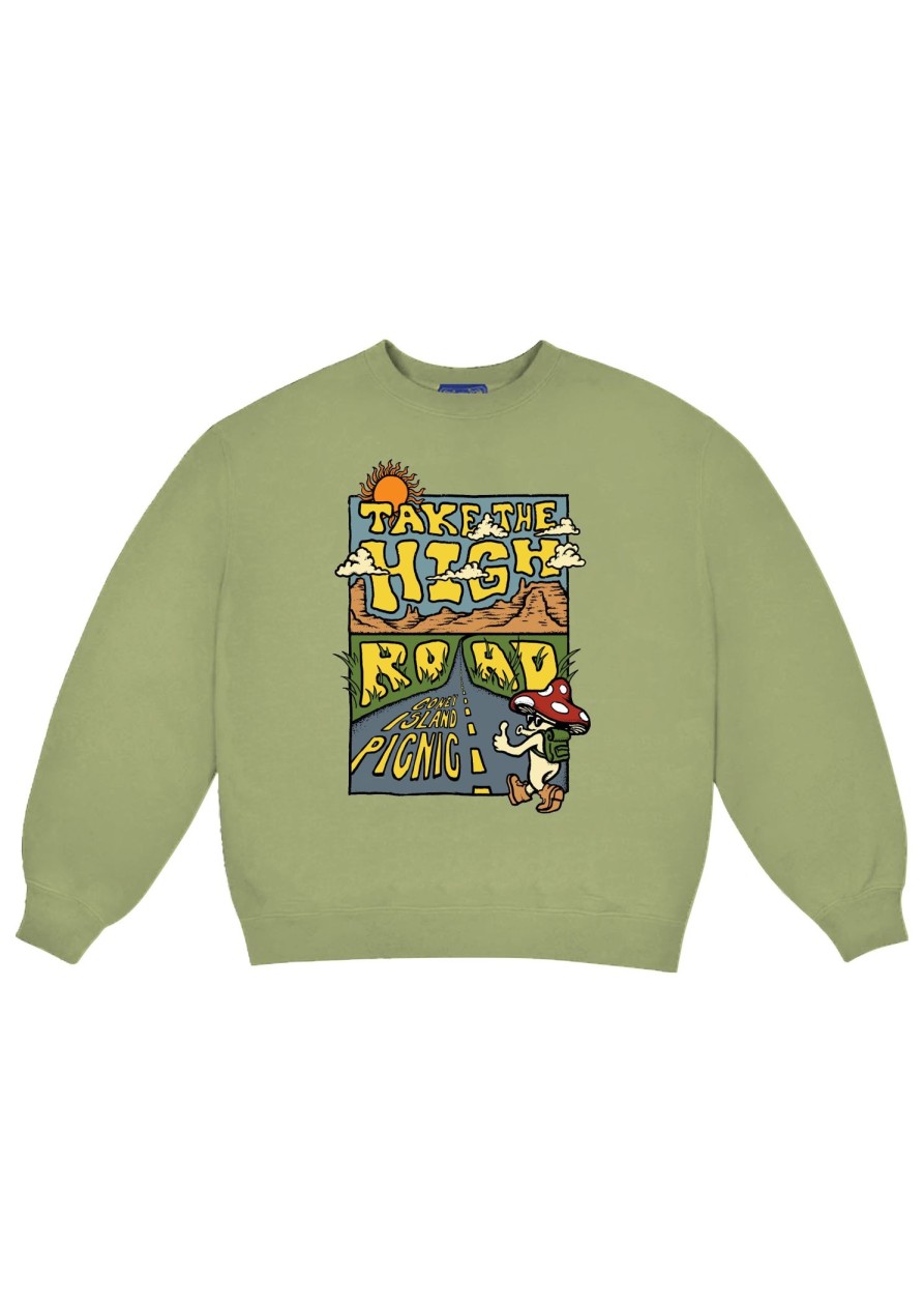 Women Coney Island Picnic | Take The High Road Graphic Sweatshirt Winter Pear