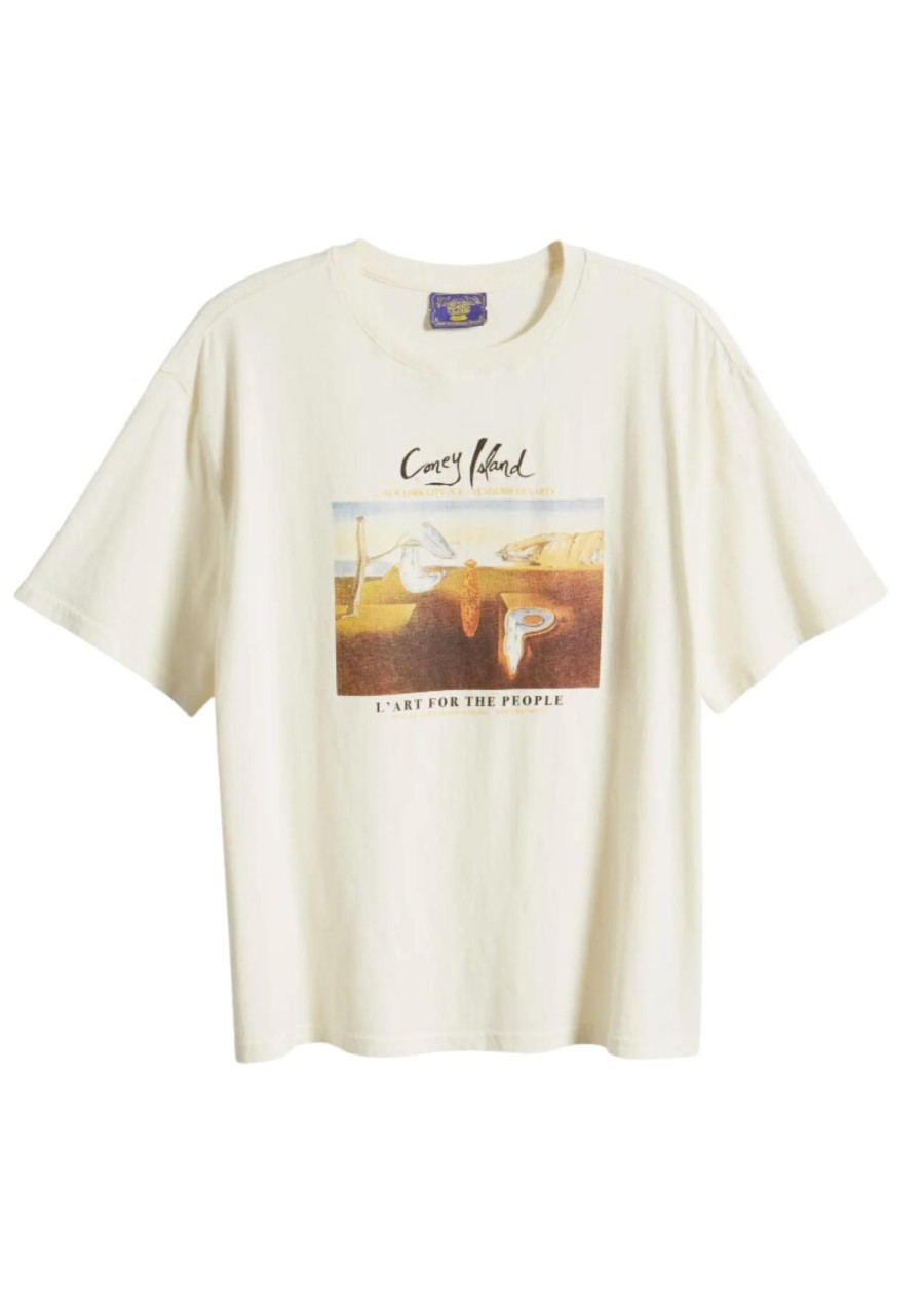 Women Coney Island Picnic | L'Art Short Sleeve Graphic Boyfriend Tee Coconut Milk