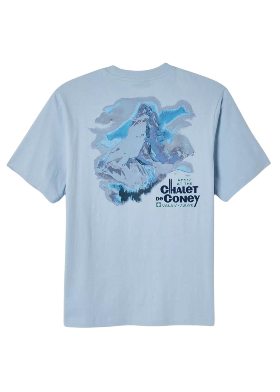 Men Coney Island Picnic | Chalet De Coney Short Sleeve Graphic Tee Sky Blue