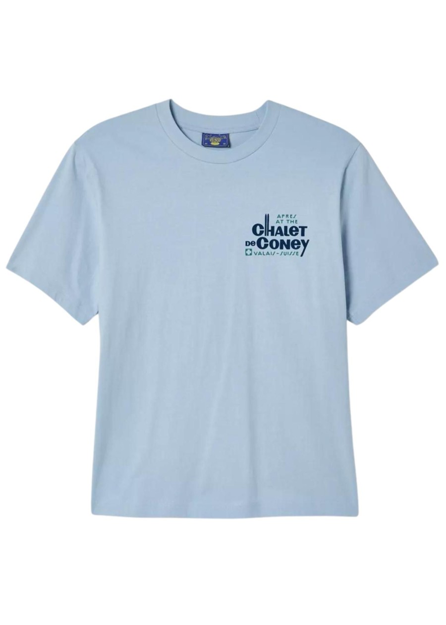 Men Coney Island Picnic | Chalet De Coney Short Sleeve Graphic Tee Sky Blue