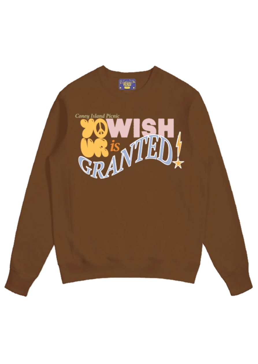 Men Coney Island Picnic | Wish Granted Puff Print Graphic Sweatshirt