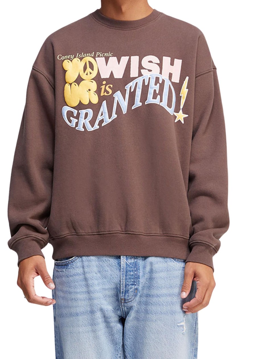 Men Coney Island Picnic | Wish Granted Puff Print Graphic Sweatshirt