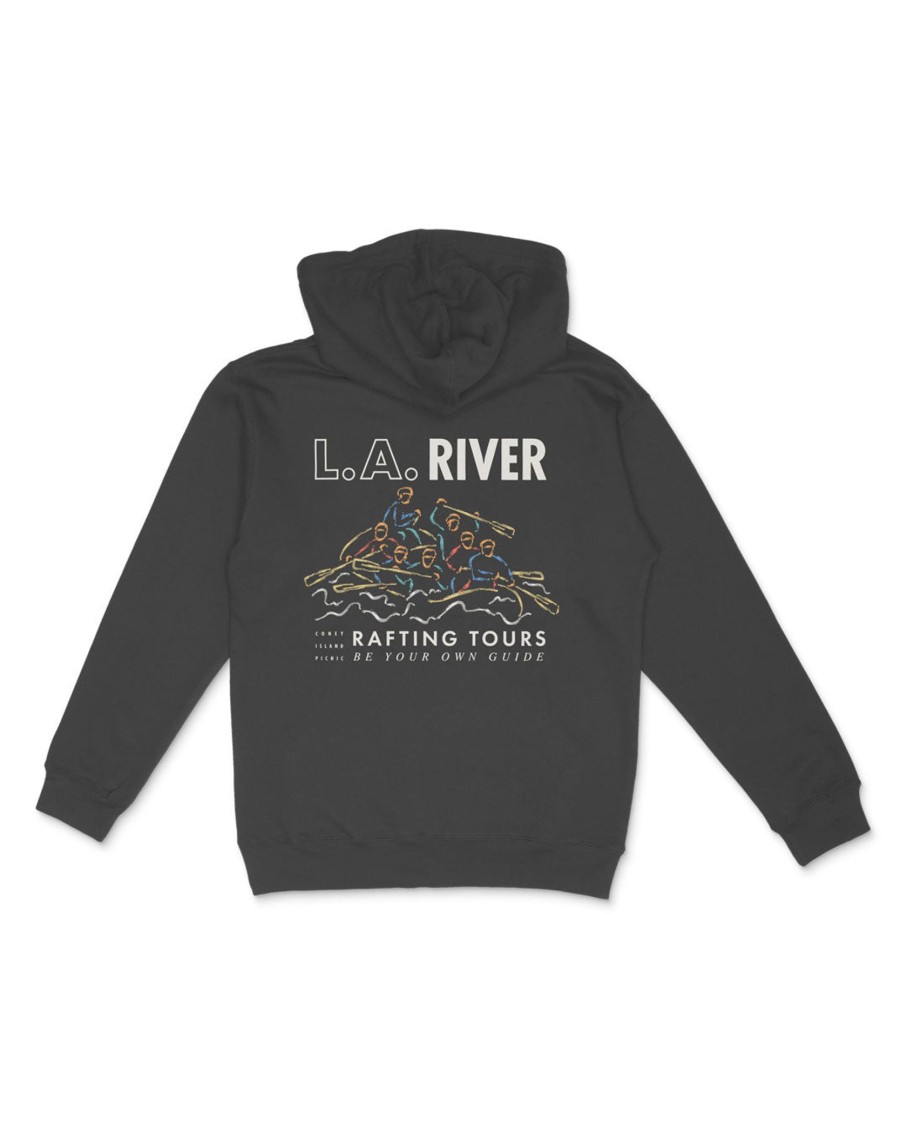 Men Coney Island Picnic | La River Rafting Tours Graphic Pullover Hoodie Black