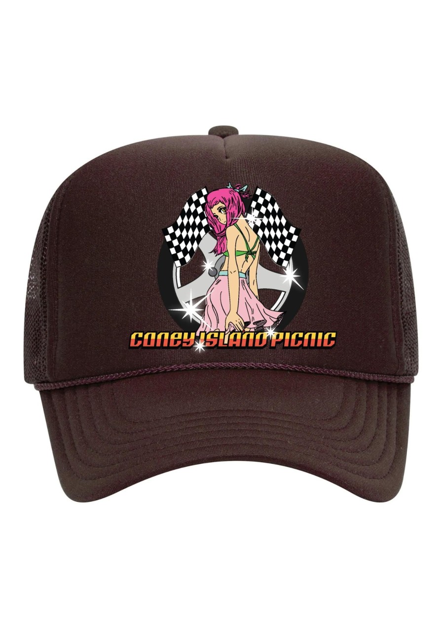 Men Coney Island Picnic | Auto Body Trucker Hat Brown