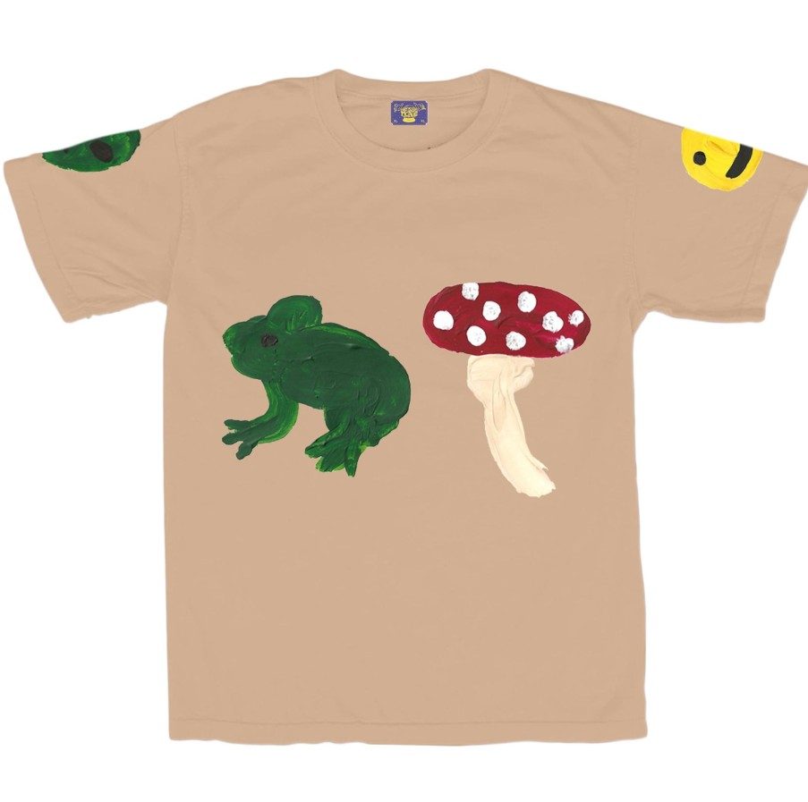 Men Coney Island Picnic | Doodle Sketch Short Sleeve Tee Toasted Almond