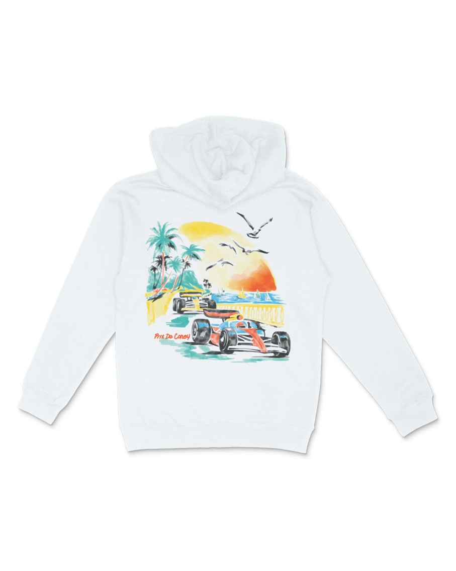 Men Coney Island Picnic | Prix De Coney Graphic Pullover Hoodie Bright White