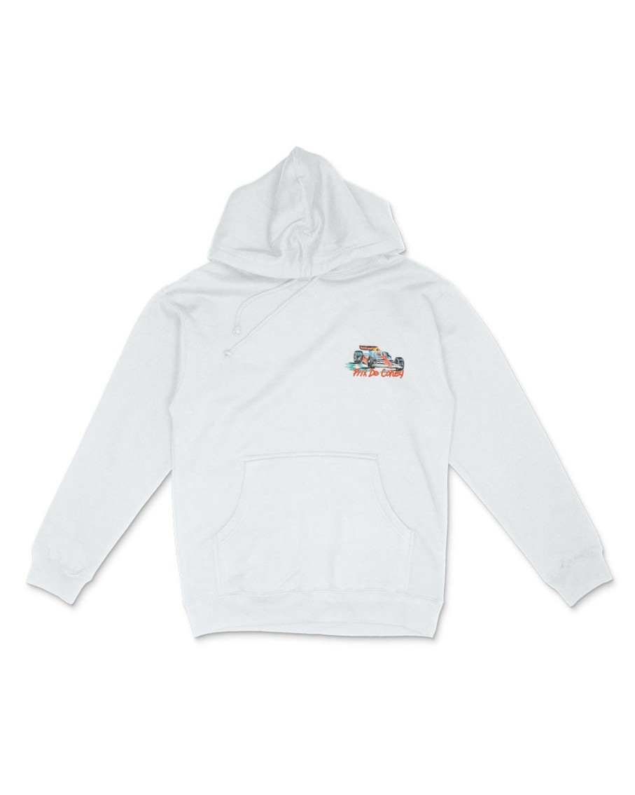 Men Coney Island Picnic | Prix De Coney Graphic Pullover Hoodie Bright White